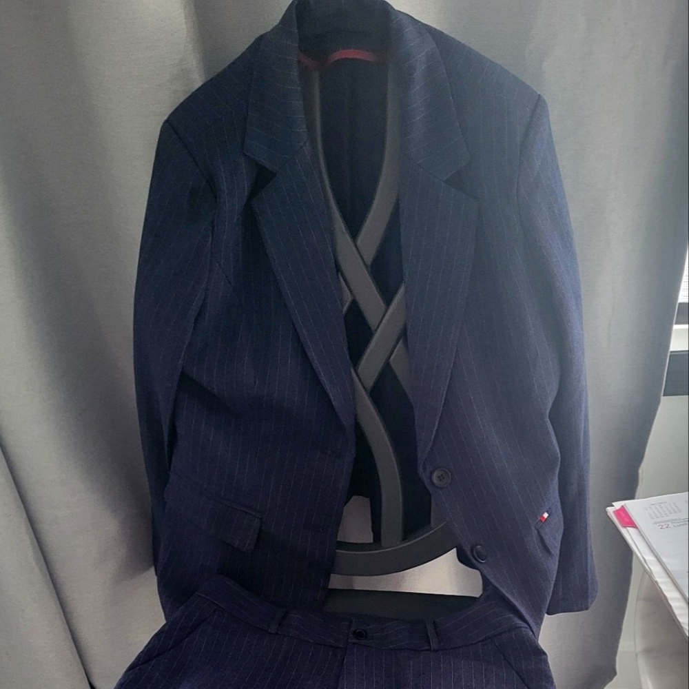 Custom Azara pinstripe suit. NEW